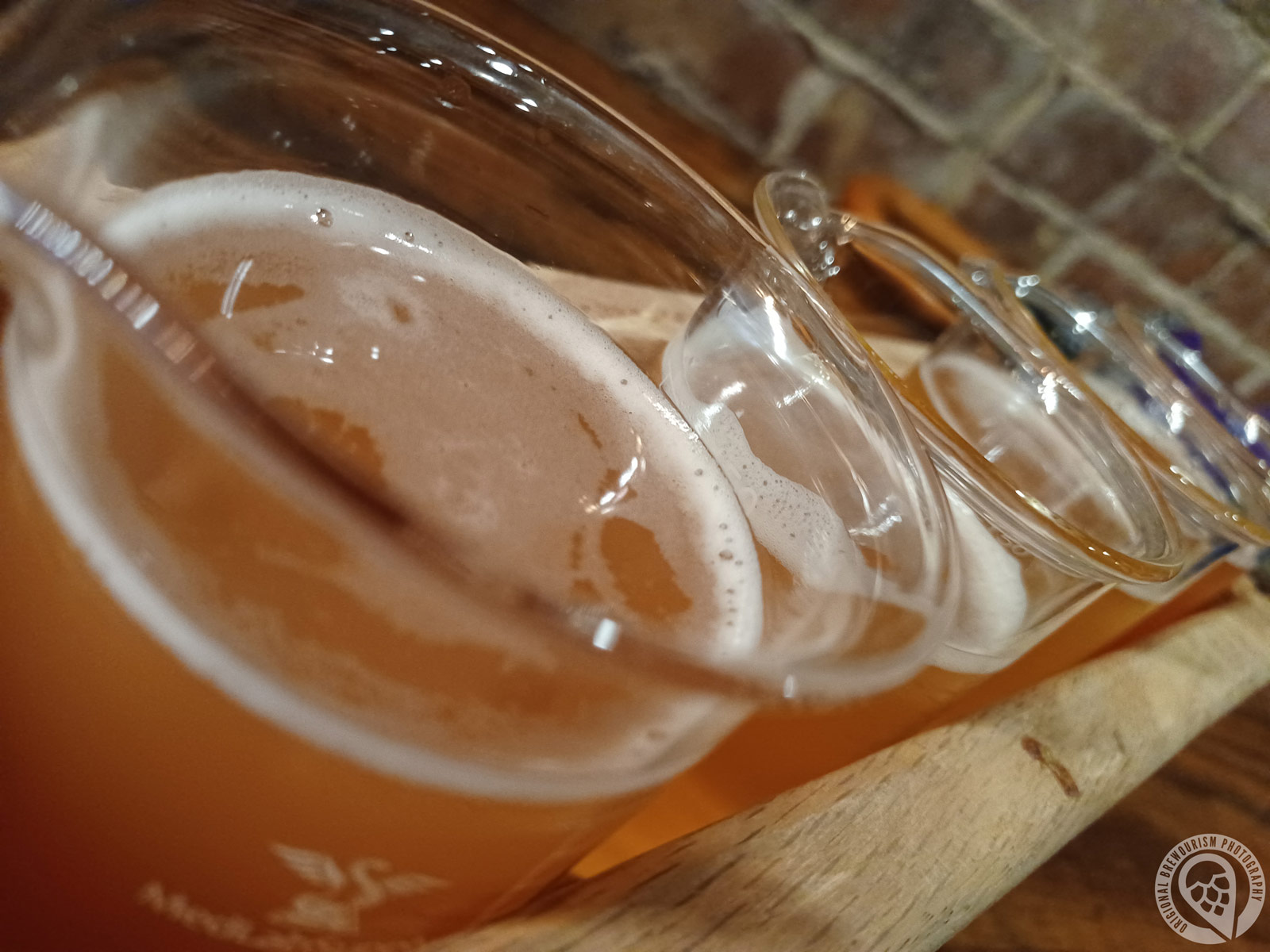 flight of beer from Buzz Bomb Brewing